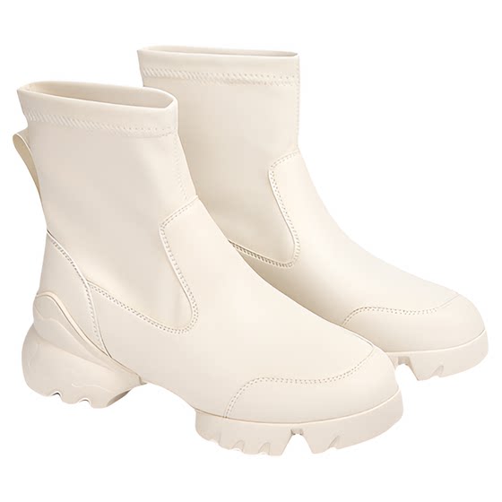Toomyshoes boots autumn and winter new white lovers sports trendy thick-soled short boots fashion boots
