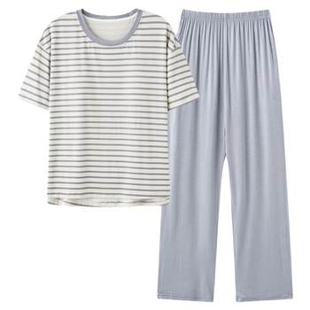 Langsha 2024 ຊຸດນອນໃຫມ່ສໍາລັບແມ່ຍິງທີ່ມີ padded trousers ແຂນສັ້ນ summer ບາງ modal ສາມາດນຸ່ງໃສ່ນອກເຮືອນ.