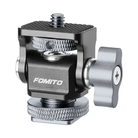 升级款金属蜗牛云台可调阻尼监视器支架相机热靴通用摄影配件云台