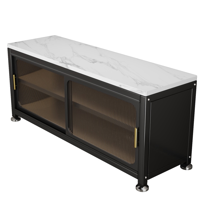 Slate sliding door cabinet