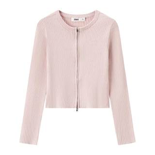 森马针织开衫女短款紧身显瘦正肩气质秋季温柔系纯色圆领上衣百搭