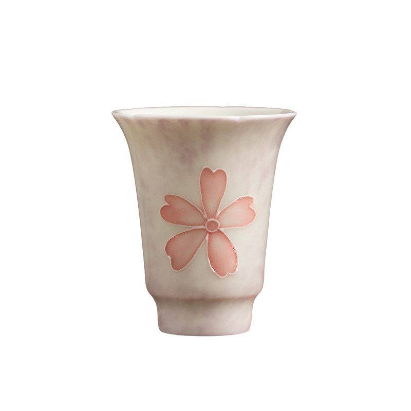Zhuhe Pavilion hand-painted cherry blossom ceramic Kung Fu tea cup