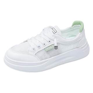 Thick-soled white shoes, versatile casual mesh shoes