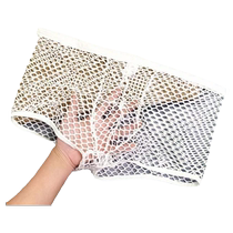 Durable not easily deformed translucent adult boxer briefs summer comfortable trousers with four-corner design