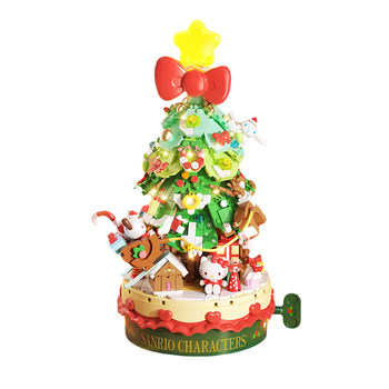 Gekkosha sanrio warm winter christmas tree building blocks