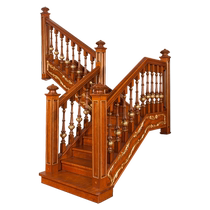 Le Taotao Staircase Villa solid wood customized red oak attic indoor inclined beam storage cabinet under the stairs customized throughout the house