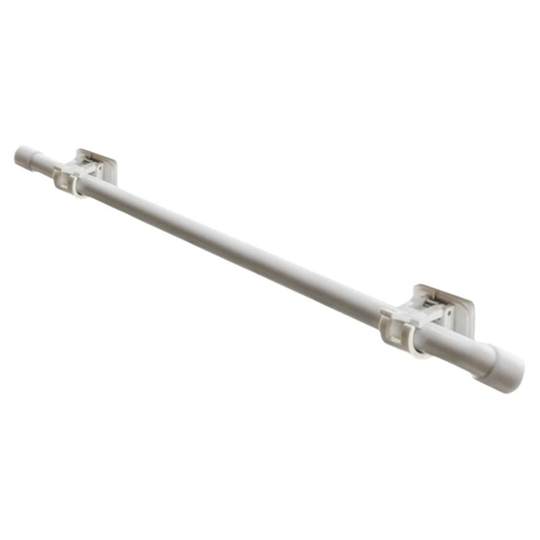 伸缩杆免打孔小超细门帘窗帘杆单杆子厨房浴室侧装粘贴夹杆罗马杆