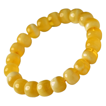 Beeswax bracelet for women and men gold twisted white nectar old-style beads beeswax loose beads raw stone single bead pendant amber beeswax bracelet
