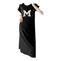 Maternity wear summer wear 2024 new fashion loose and slim letter printed short-sleeved round neck top T-shirt dress