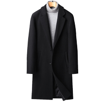 Suit style gros manteau masculin automne hiver plus coton épaissie de mi-longueur robe de style haut de haut niveau laine sensationnelle Laine Coat