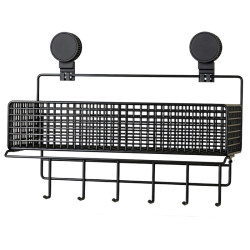 Suction Cup Bathroom Storage Rack, Bathroom Sink Wall-Mounted Shelf, No-Drill Wall Hanging Rack, Multifunctional Storage Rack
