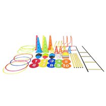 Football training equipment basketball auxiliary set sign bucket dish sign pole plate test football winding pole ice cream cone