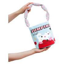 Lunch bag cute portable lunch box bag portable handbag cartoon handbag fat handle cylindrical lunch bag