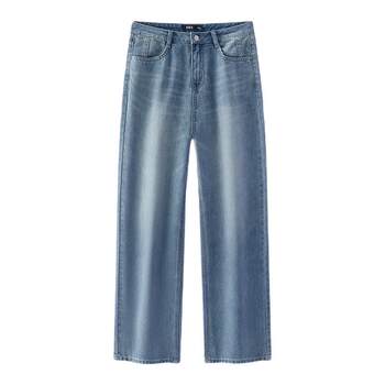 Senrou | ໂສ້ງຂາກວ້າງຂອງແມ່ຍິງ semir jeans ເຢັນ ແລະຕ້ານເຊື້ອແບັກທີເຣັຍ 2026 ໂສ້ງຂາຍາວທີ່ມີທ່າອ່ຽງມາໃໝ່