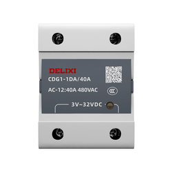 Delixi 솔리드 스테이트 릴레이 24v 단상 ssr-40A DC 제어 AC DA 비접촉 접촉기 220v