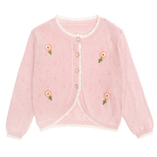 Girls air-conditioned shirt coat thin section summer children's shawl outside baby knitted cardigan girl baby sweater spring and autumn