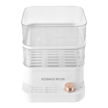 Konbach KBH-MD4W steamer with a diameter of 25cm three-layer second-heat anti-dry electric steamer (off-white)