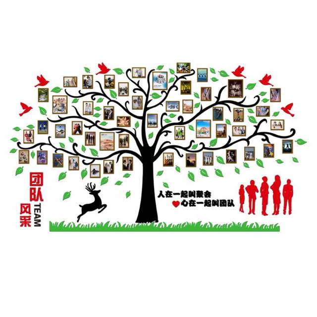 Team Employee Display Wall Office Photo Wall Decoration