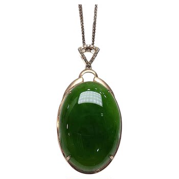 Original design jade gold inlaid jade necklace for my wife