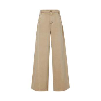 Disennis lyocell jeans 2025 ລະດູໃບໄມ້ປົ່ງໃໝ່ ໂສ້ງຂາຍາວແອວສູງ ໂສ້ງຂາຍາວ retro washed linen color