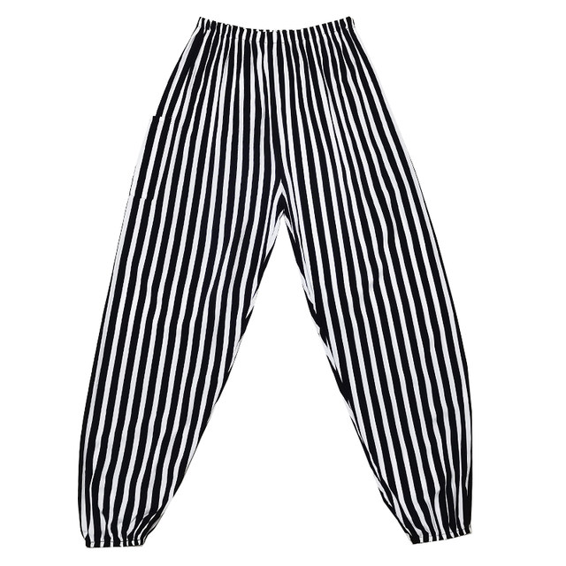 ແອວສູງ blosers ວ່າງ rayon trousers ໄຫມຝ້າຍ