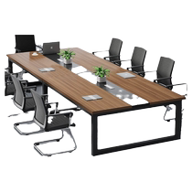 Conference table long table simple modern negotiation table workbench large long table conference room office desk and chair combination