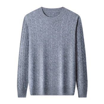 Chunzhu men's cashmere sweater round neck jacquard new autumn and winter style