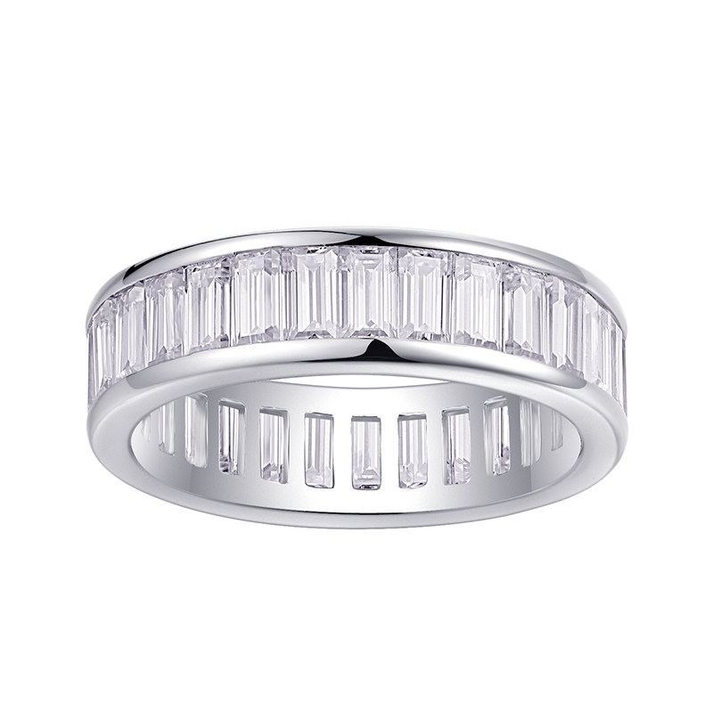 Moissanite 925 silver wide ring aura men's and women's ring
