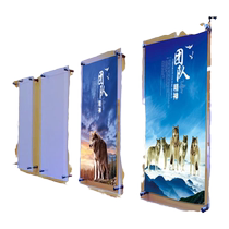 Transparent acrylic display board plexiglass double-layer plywood display rack system customized billboard wall hanging poster frame