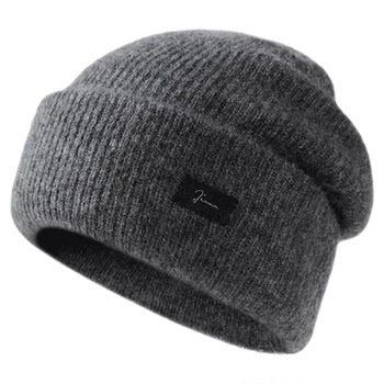 Jiumu woolen hat men's pure cashmere warm winter knitted