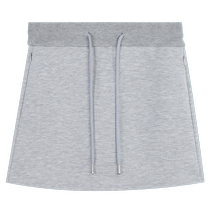 Drawstring sports skirt for women in summer high-waisted slim casual hip-covering skirt anti-exposure culottes gray a-line skirt