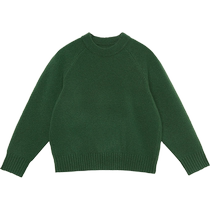 pomme pomme sweater long-sleeved pullover solid color warm autumn and winter clothing for boys and girls Jiangnan cloth big children