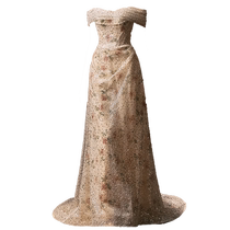 Aishini original design Shanti one-shoulder main wedding dress 2024 new bride high-end dress toast