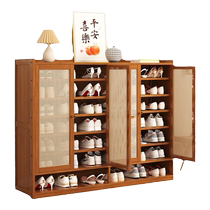 Japanese-style rattan shoe cabinet doorway household cabinet indoor dust-proof locker large-capacity home storage cabinet shoe shelf