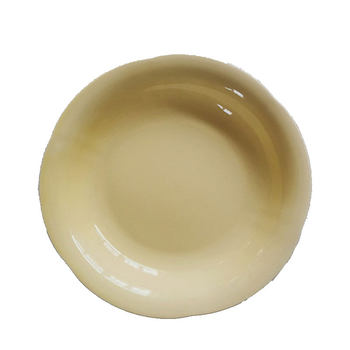 Half orange ho milky yellow household underglaze colored vegetable plate