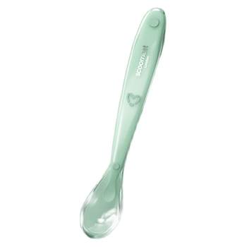 Baby silicone soft spoon for newborn babies to eat and drink