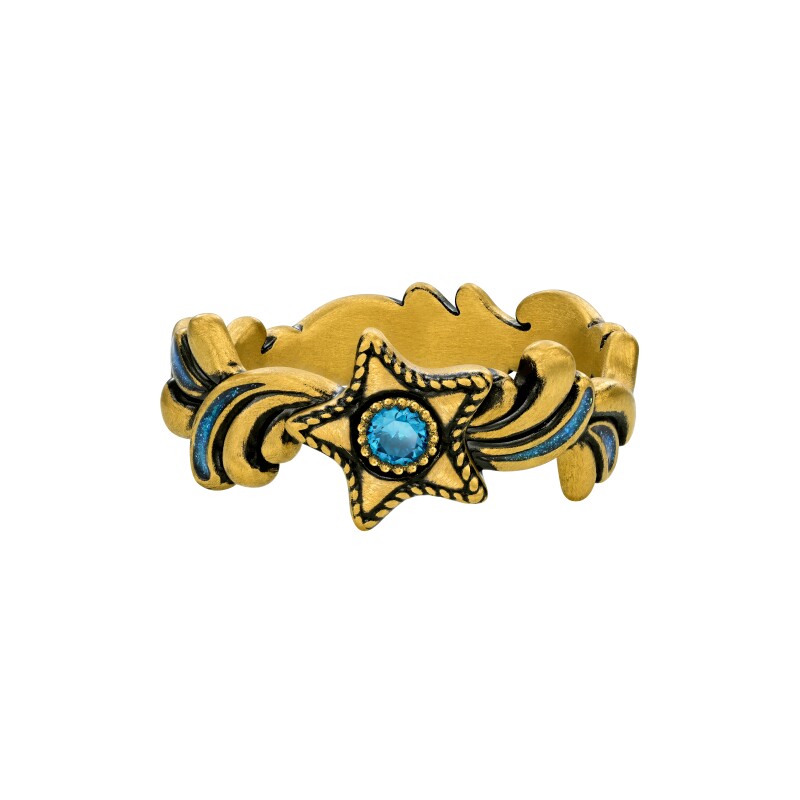 MONOLOGUE Monologue Atlantis Starfish Gilded Retro Gold Ring Birthday Gift for Girlfriend