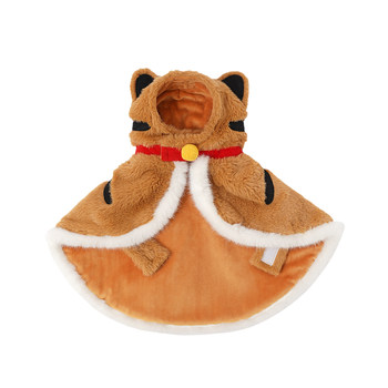 Zeze tiger cape winter warm pet clothes