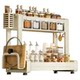 Kitchen storage rack countertop multi-functional spice storage rack stove oil salt sauce vinegar seasoning jar storage spice rack