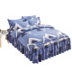 Pure cotton bed skirt four-piece set pure cotton bed skirt cover quilt cover