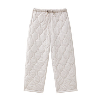 October crystal winter gourd pattern warm wide leg pants