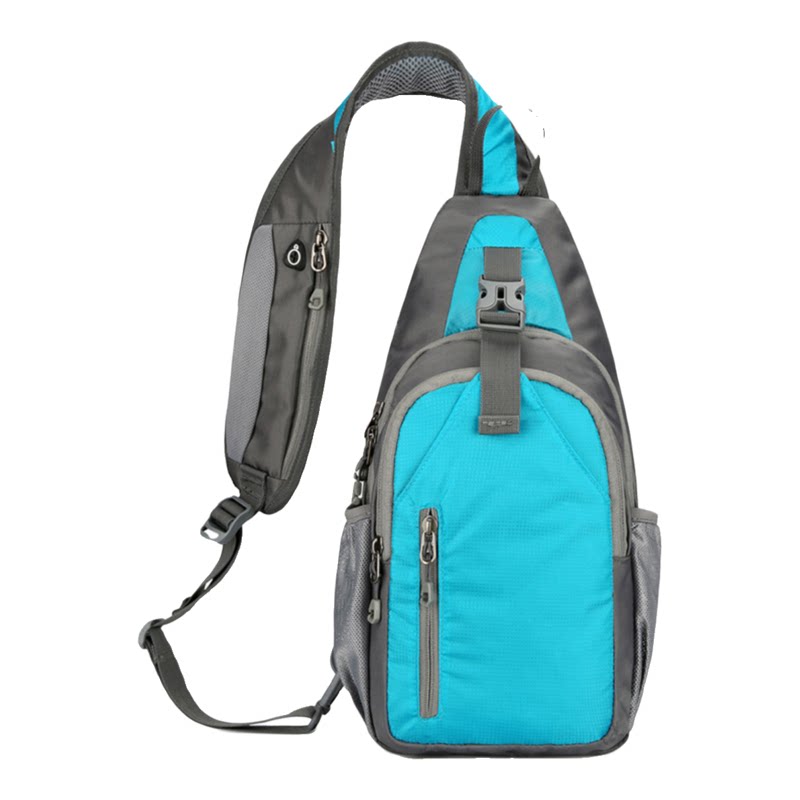 Chest bag for men and women, contrasting color side shoulder bag crossbody climbing