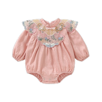 Baby autumn clothes newborn baby girl one-piece one-month-old one-year-old dress national style haori bag fart dress