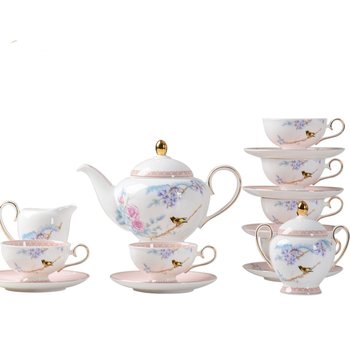 Huaguang chinese porcelain rich peony european style coffee set