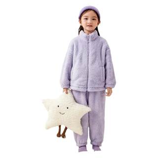 Balabala girls' home clothes set coral velvet