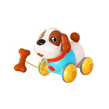 Children's pull string electric musical puppy educational toy