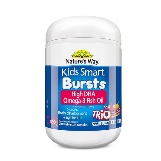 澳洲佳思敏旗舰店三色鱼油DHA婴幼儿童补脑护眼180粒爆浆丸