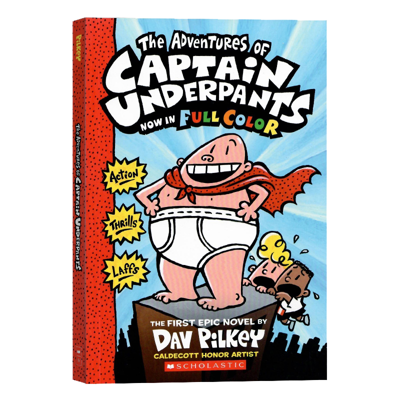 内裤超人英文原版全彩漫画1-11册Dav Pilkey幽默桥梁书学校推荐