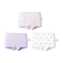 Balabala girls underwear cotton boxer spring and summer new childrens triangle shorts skin-friendly without clipping PP three-pack