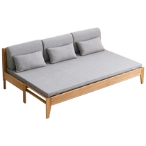 Original element solid wood sofa bed small apartment living room multi-functional retractable bed foldable oak sofa A5065